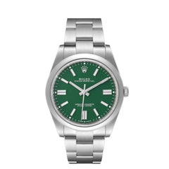 Rolex Oyster Perpetual 41mm Green Dial Oyster Stainless Steel Watch 124300