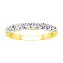 LADIES BAND 0.50CT ROUND DIAMOND 14K YELLOW GOLD (SI QUALITY)