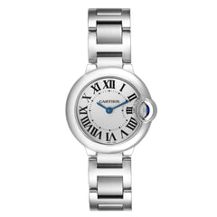 Cartier Ballon Bleu 28mm Silver Dial Stainless Steel Watch 3009