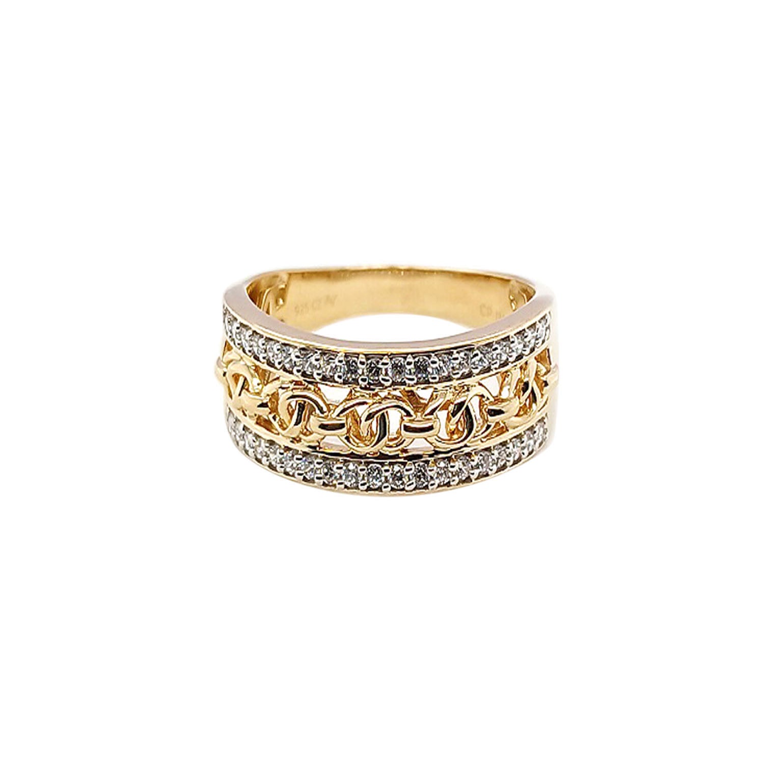 MEN'S RING 0.35CT ROUND DIAMOND 10K YELLOW GOLD