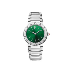 Bvlgari 33mm Stainless Steel Green Dial Watch BB33SS