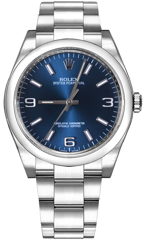 Rolex Oyster Perpetual 36mm Blue Dial Oyster Stainless Steel Watch 116000