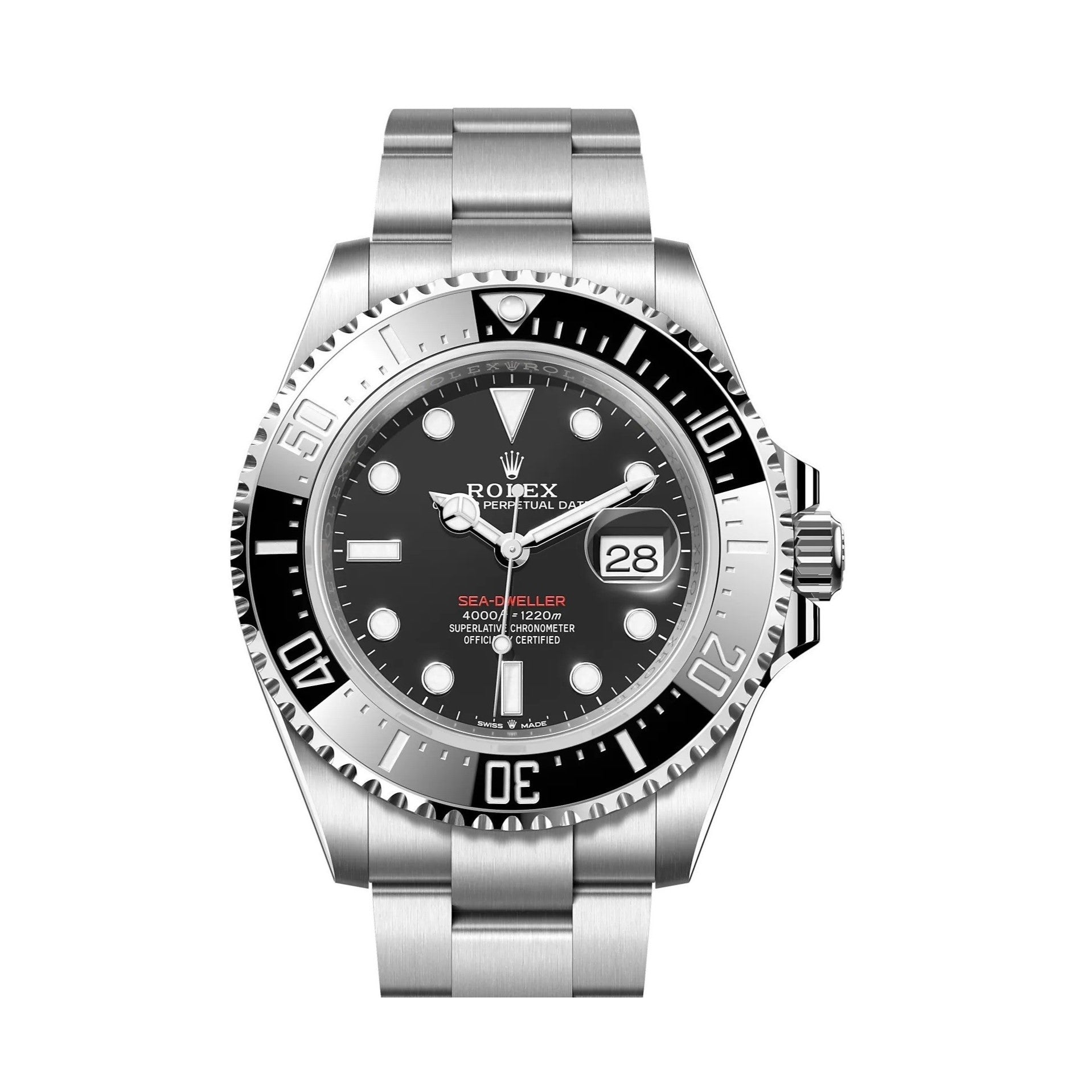 Rolex Sea-Dweller Date 43mm Black Dial Stainless Steel Oyster Watch 126600