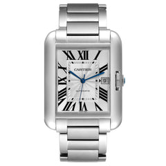 Cartier Tank Anglaise XL 47 x 36 mm Silver Dial Automatic Steel Watch 3507